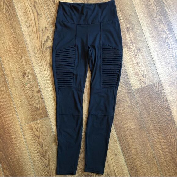 Black Moto Leggings S - Picture 3 of 4